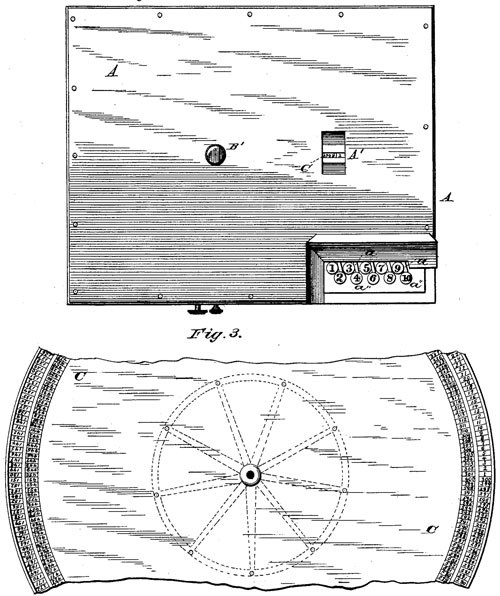 The first page from the patent drawing of the machine of Winter and Crary