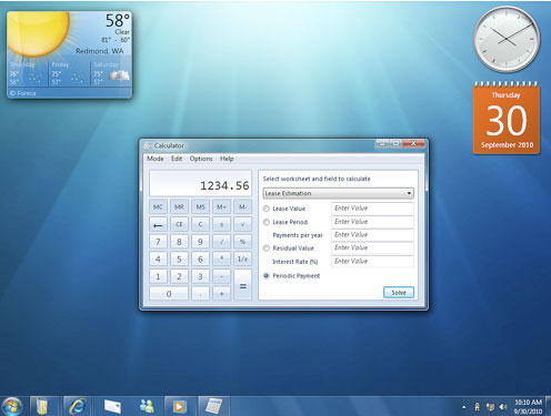 Windows 7 screen