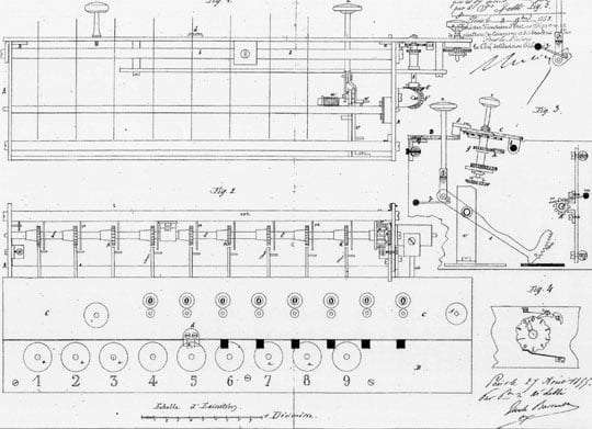 The patent drawing of Lobbe