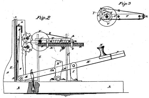 The patent drawing of Gilbert Chapin