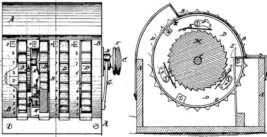 The patent drawing of the second Gilbert Chapin