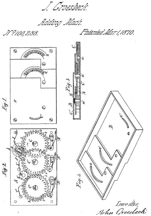 The patent drawing Groesbeck
