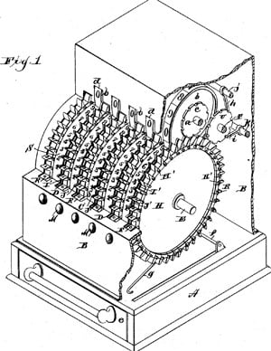 Schnarrenberger patent drawing from US422545