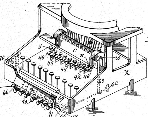 The patent drawing of the second calculating machine of Labofish