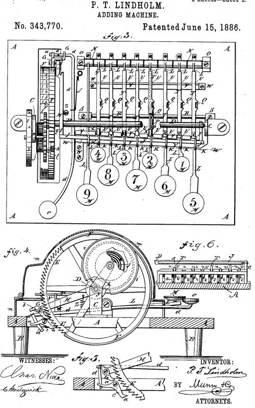 Lindholm patent drawing