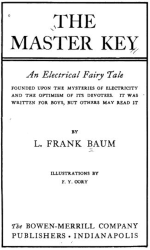 The title page of The Master Key