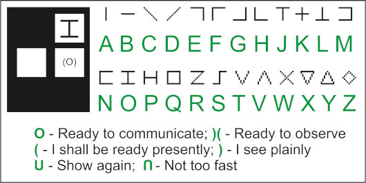 Hooke's visual communication apparatus and the presentation of letters and special signs