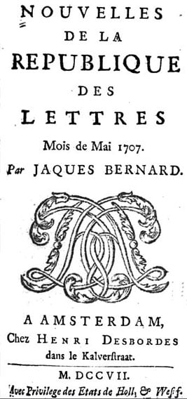 Nouvelles de la république des lettres