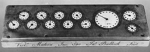 The adding machine of Stanhope from 1780