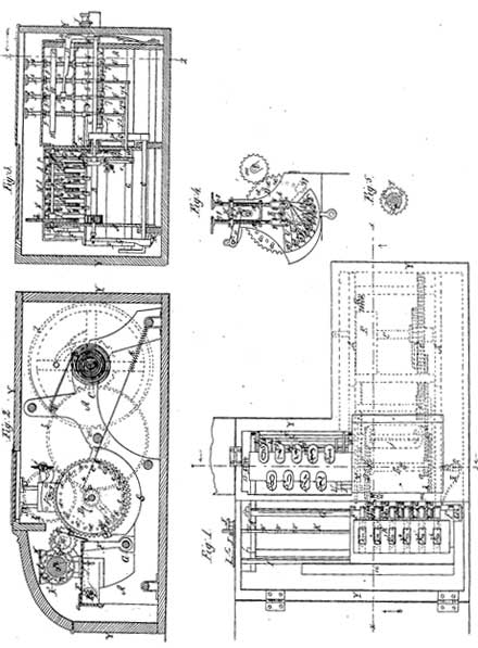 The patent drawing of the first machine of Orlando Lane Castle