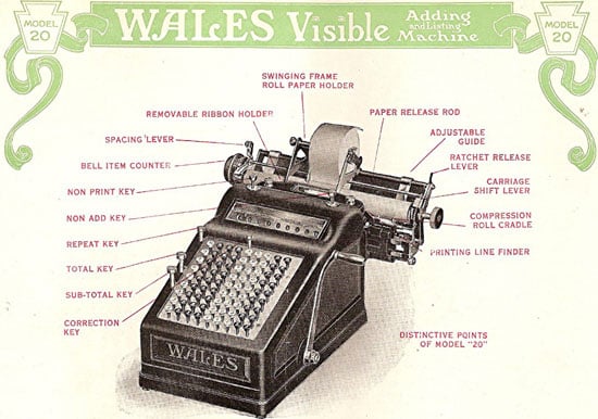 Wales Adding Machine schema