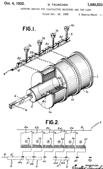 Tauschek patent drawing