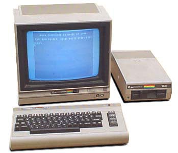 C64 with monitor and floppy