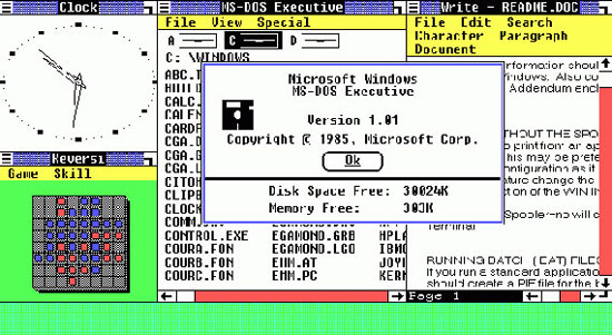 Windows 1.0 screen