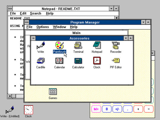 Windows 3.0 screen