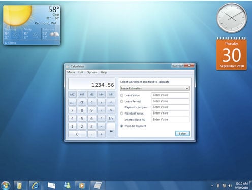 Windows 7 screen