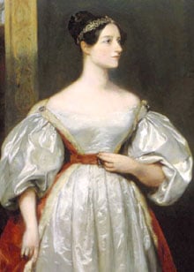 Colored portrait of Ada Augusta Byron