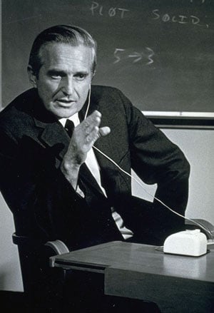 Douglas Engelbart black and white portrait
