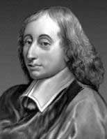 Blaise Pascal black and white painting