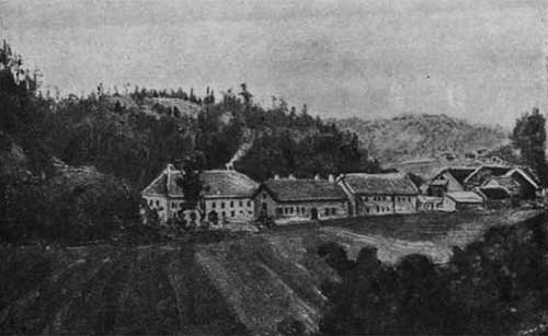 Buskerud hovedgård (the birthplace of Cathrinus Collett) around 1860