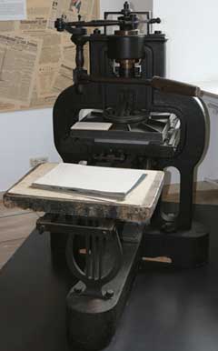 The printing press of Stanhope