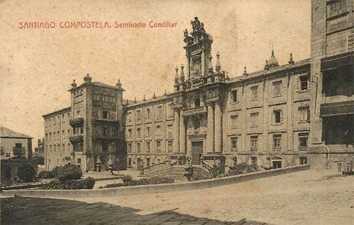 Pictured is the Seminario Conciliar in Santiago de Compostela, where Ramón began his path to priesthood.