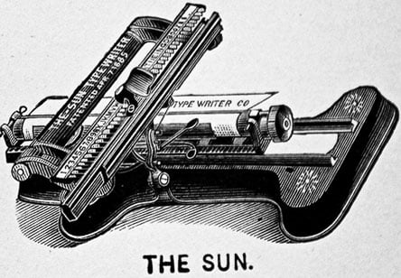 The Sun Index typewriter