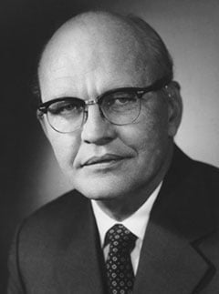 Black and white portrait of Jack Kilby