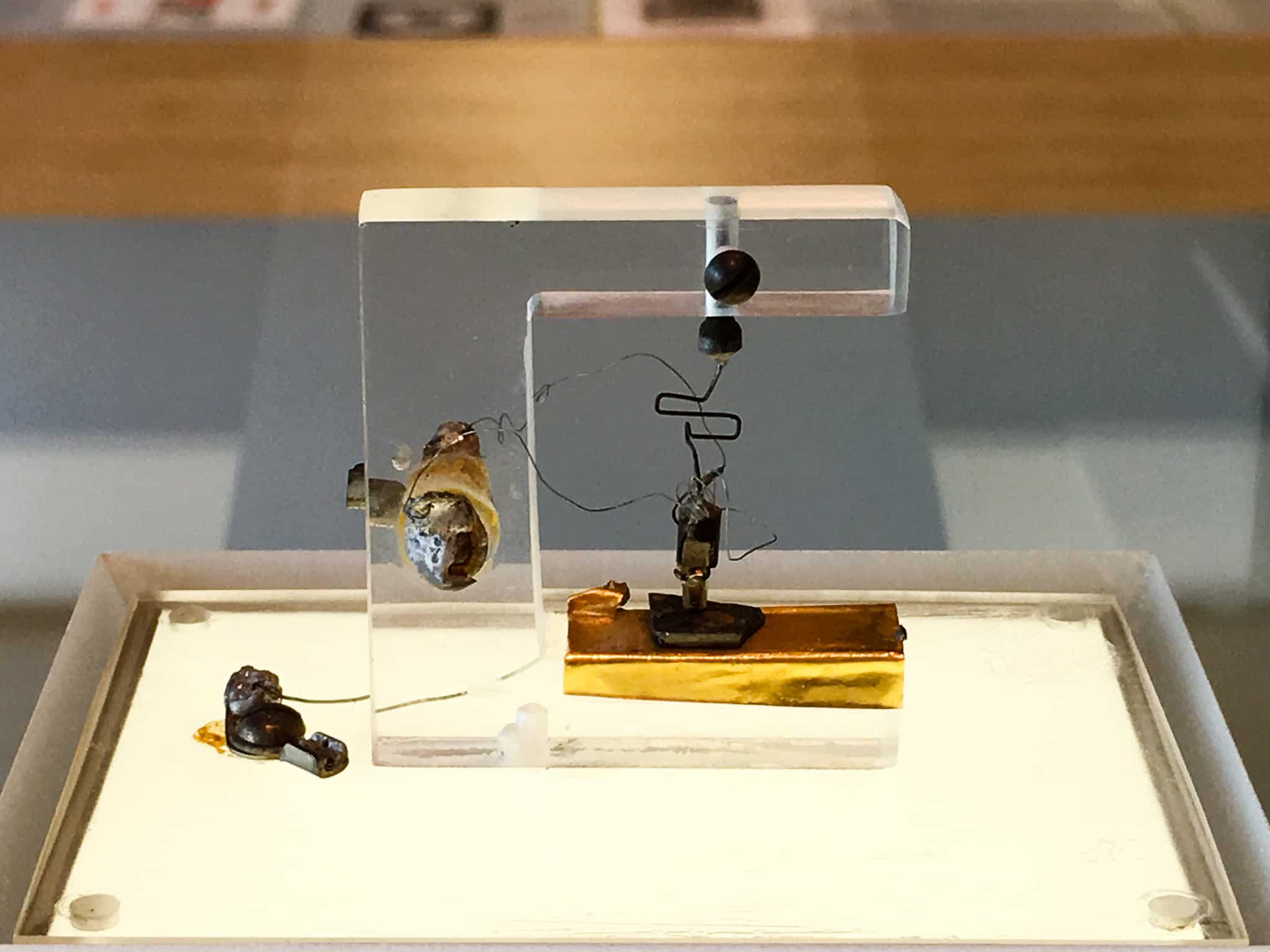 The first transistor on display.