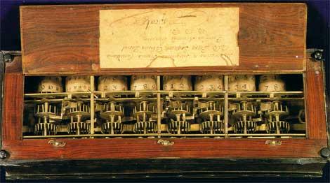 A view to the digital cylinders of Pascaline Calculator