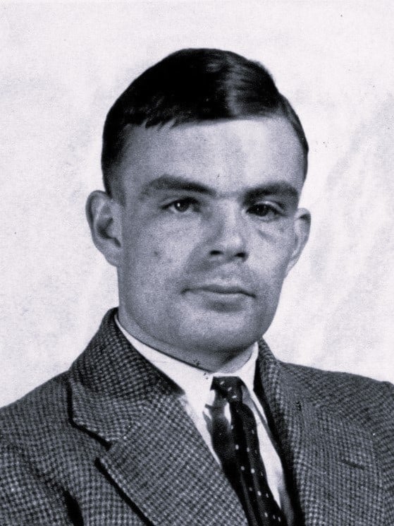 Alan Turing (1912-1954) in 1936 at Princeton University (b&w)