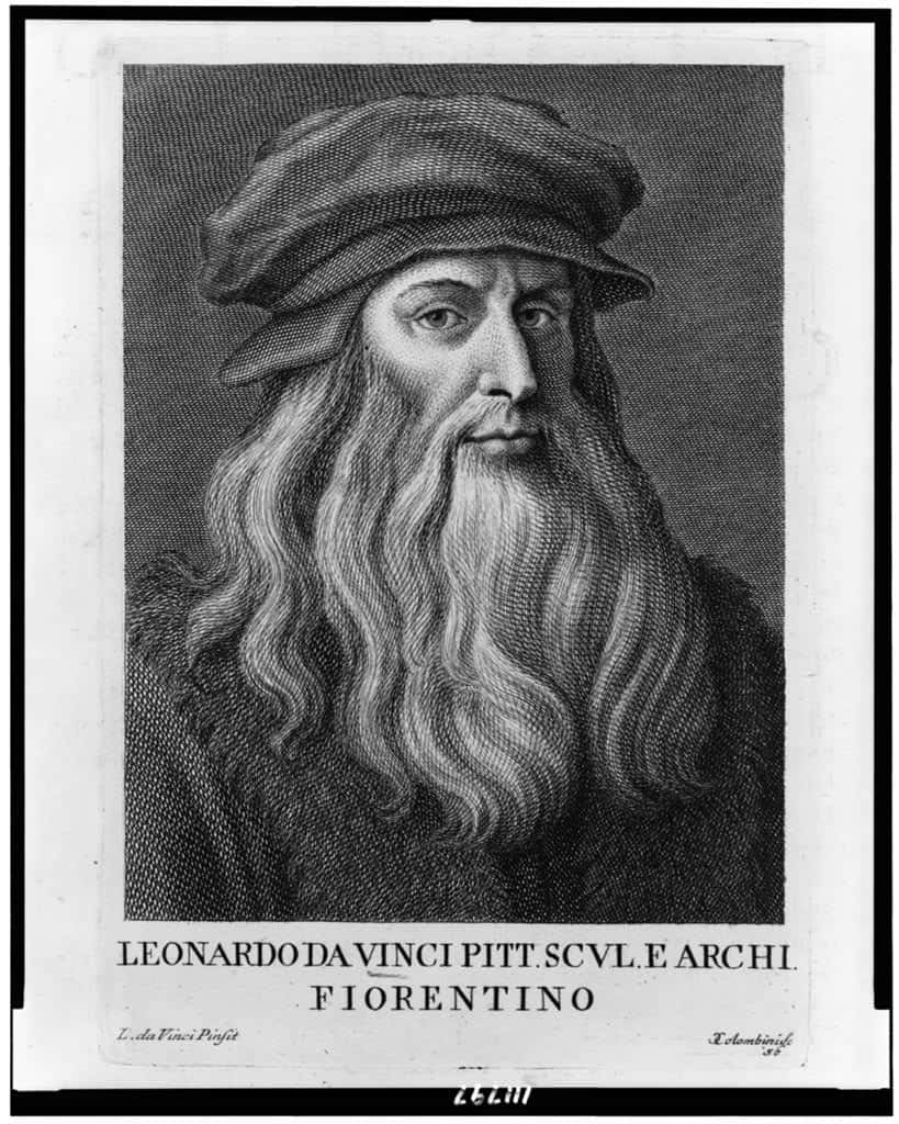 Leonardo da Vinci pitt. scul. e archi. Fiorentino - L. da Vinci pinsit ; C. Colombini sc