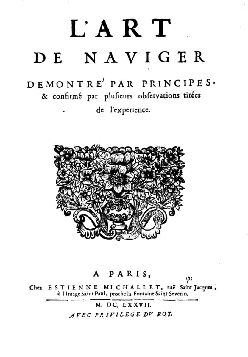 Cover of Art de naviguer, 1677 by Claude Dechales