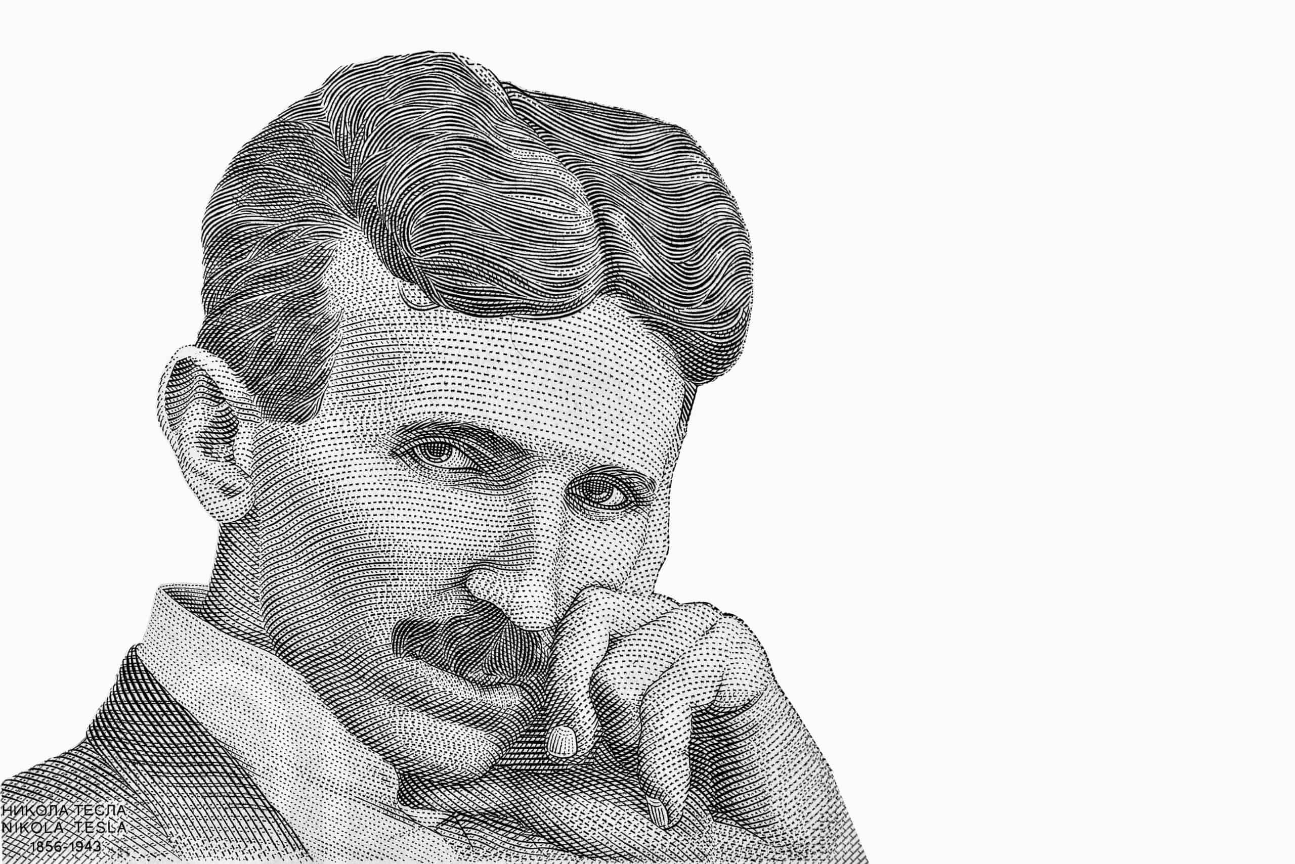 Portrait Of Scientist Nikola Tesla