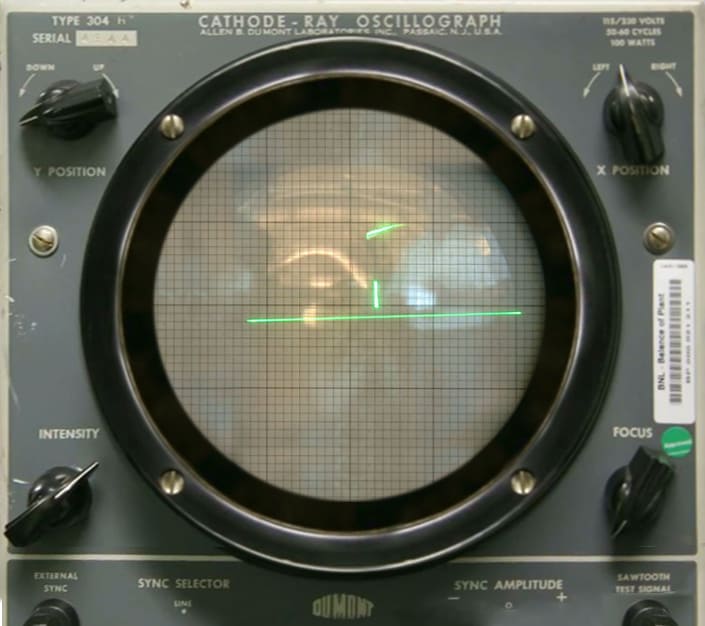 Tennis For Two on a DuMont Lab Oscilloscope Type 304-A