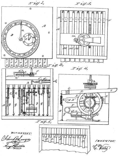 The first page from Caroline Winter’s patent drawing.