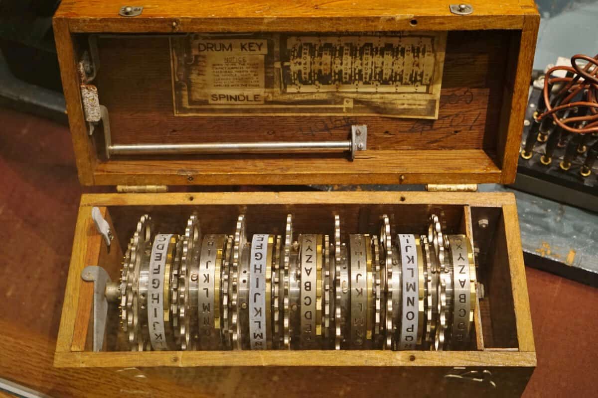 A machine Alan Turing used to help crack the German Enigma code.