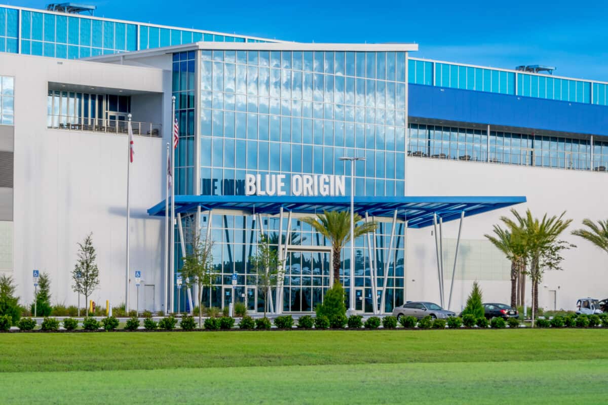 Exterior shot of Blue Origin