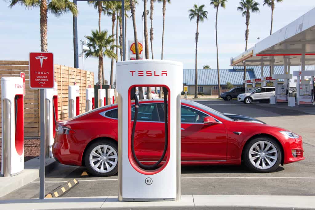 Tesla charging station