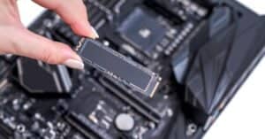 SSD being installed