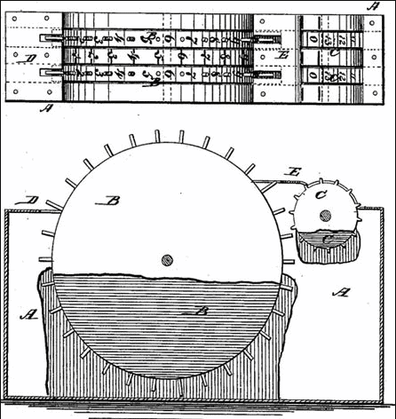 Milton's Adding Machine Patent Drawing