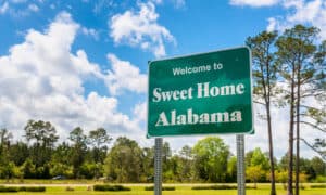 Alabama welcome sign