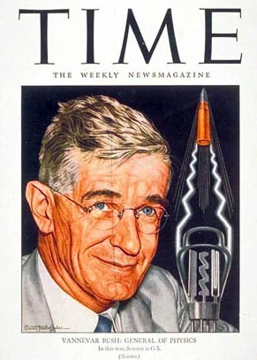 Vannevar Bush on the cover of Life magazine, September, 1945