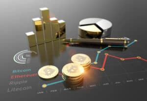 Cryptocurrency,Bitcoin,And,Virtual,Financial,Currency,Market,Exchange,3d,Illustration
