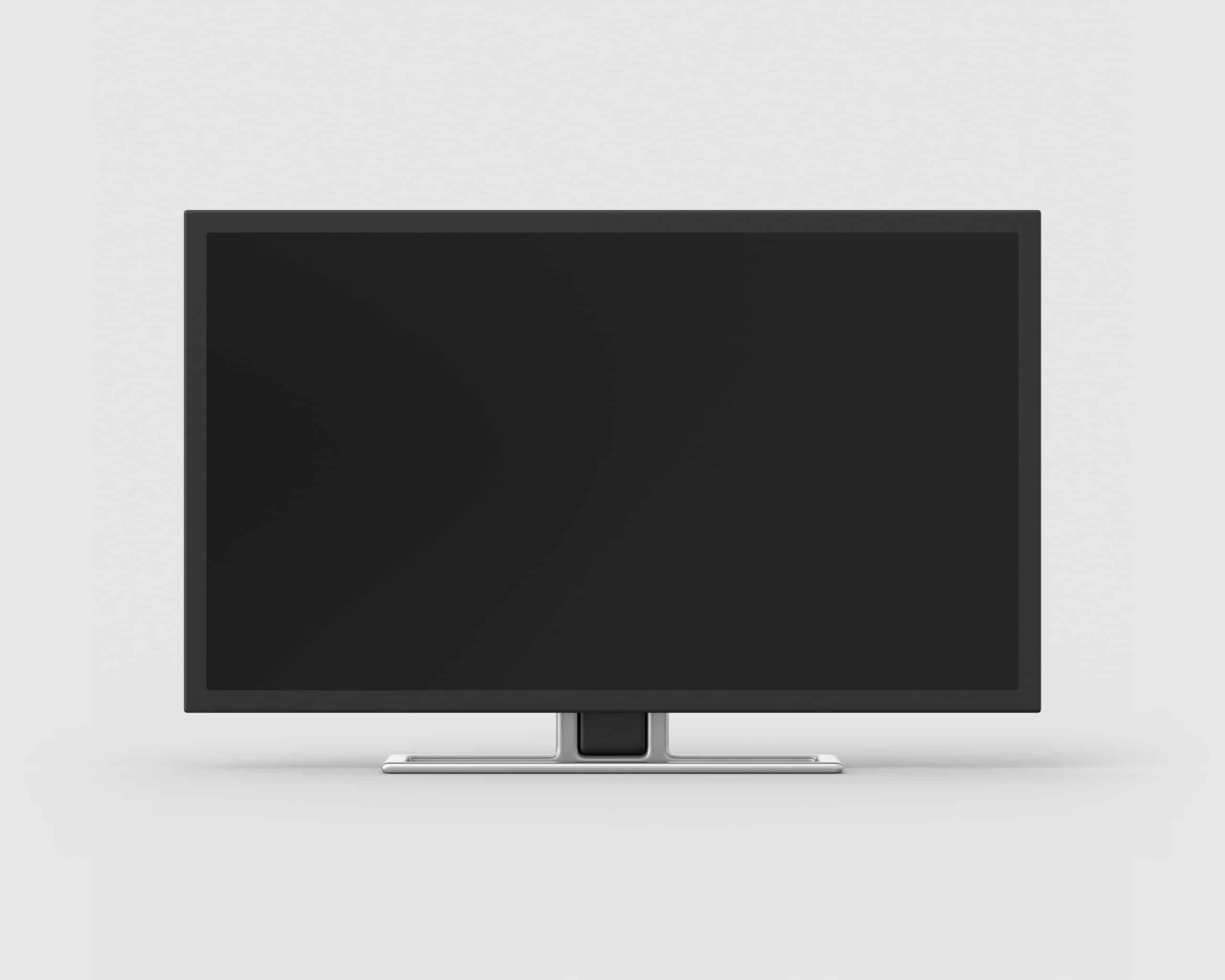 32 inch widescreen television on a light grey background