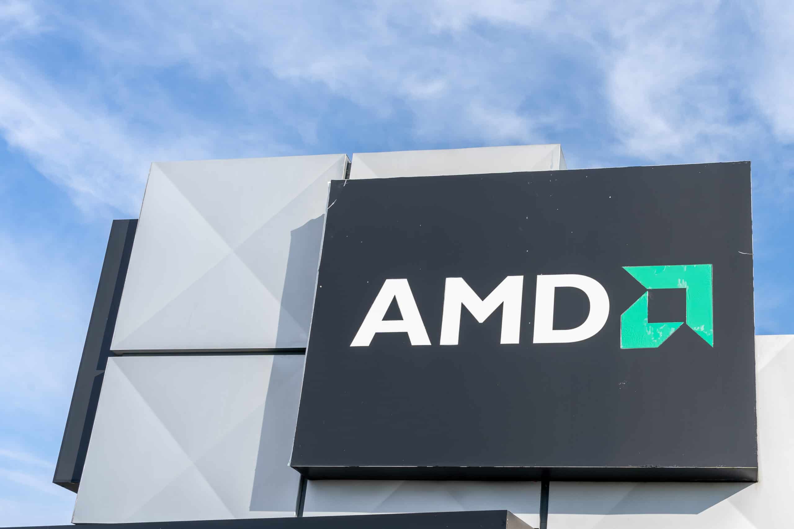 AMD sign on the company's building in Canada