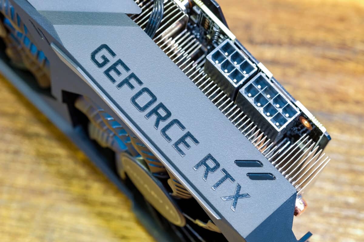 Up close of the Geforce RTX 2080 on a table