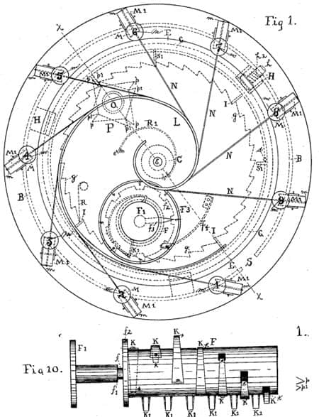 Andrew Stark's second machine patent drawings.