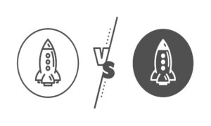 rocket vs spaceship