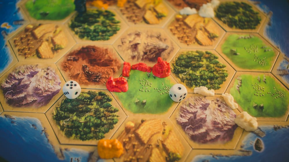 upclose of Catan universe board game